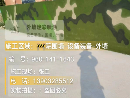 朔州 迷彩漆喷涂价格（按平方米计费）